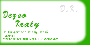 dezso kraly business card